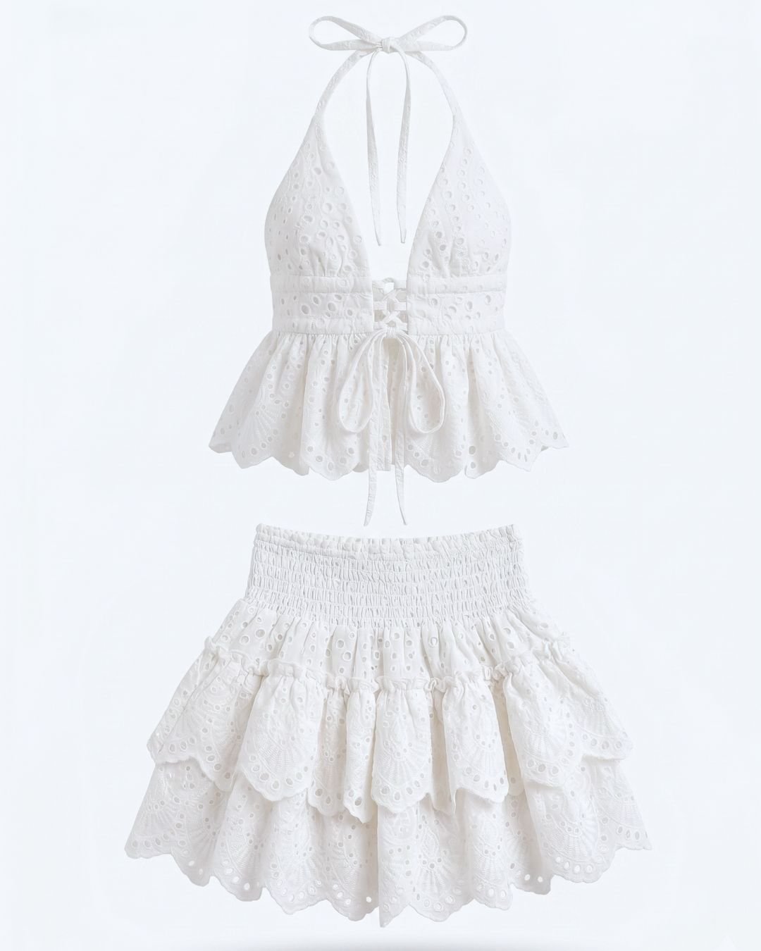 Conjunto de Lino Brisa Marina - Top Espalda al Aire y Short