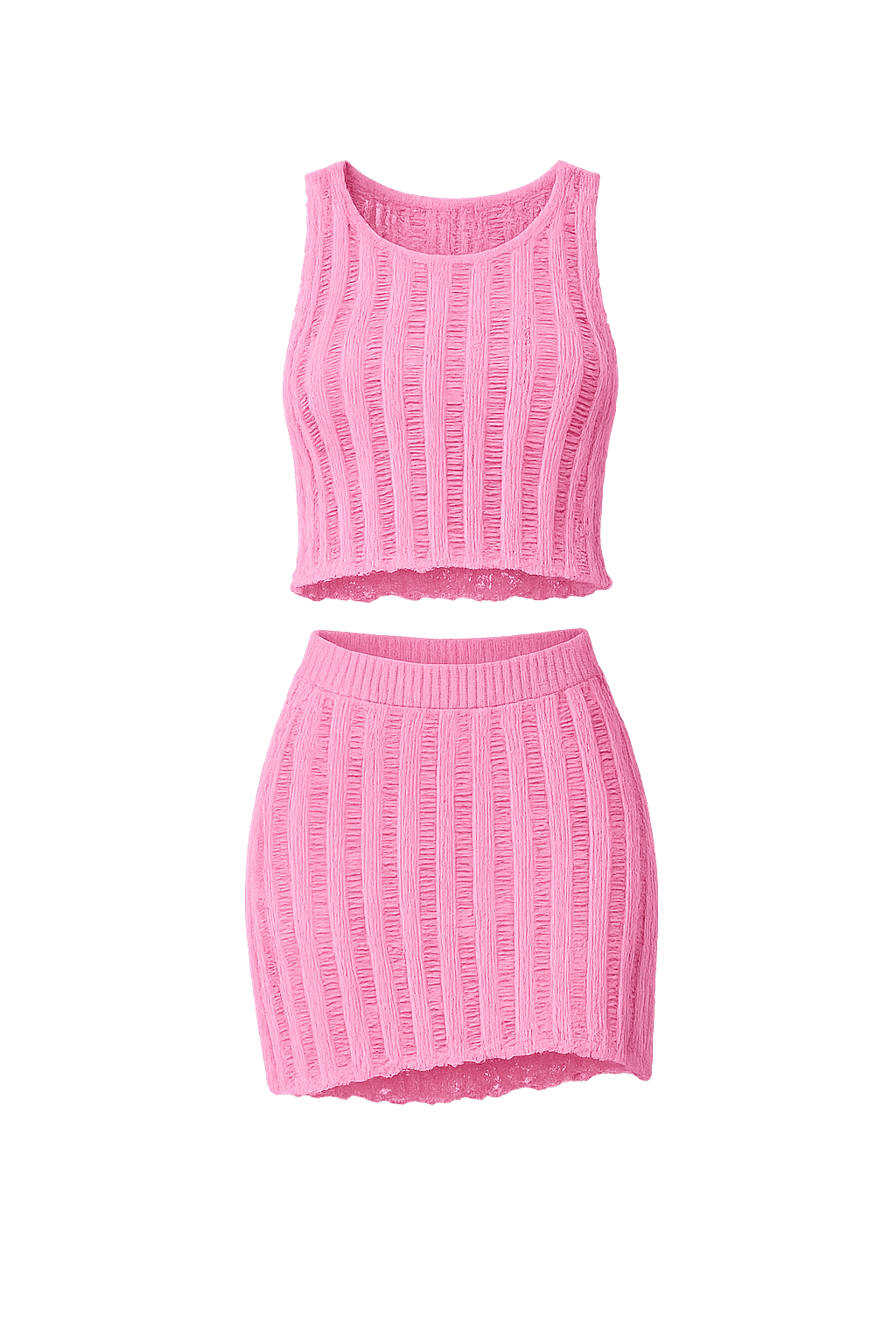 Conjunto Nora Rosa - Top y Falda de Algodón
